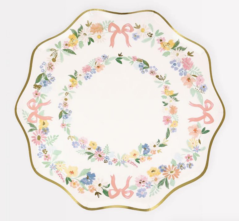 elegant floral side plates