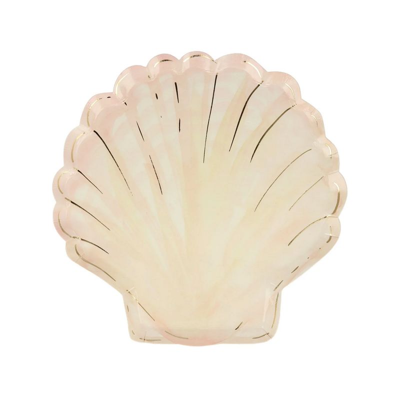 watercolor clam shell plates