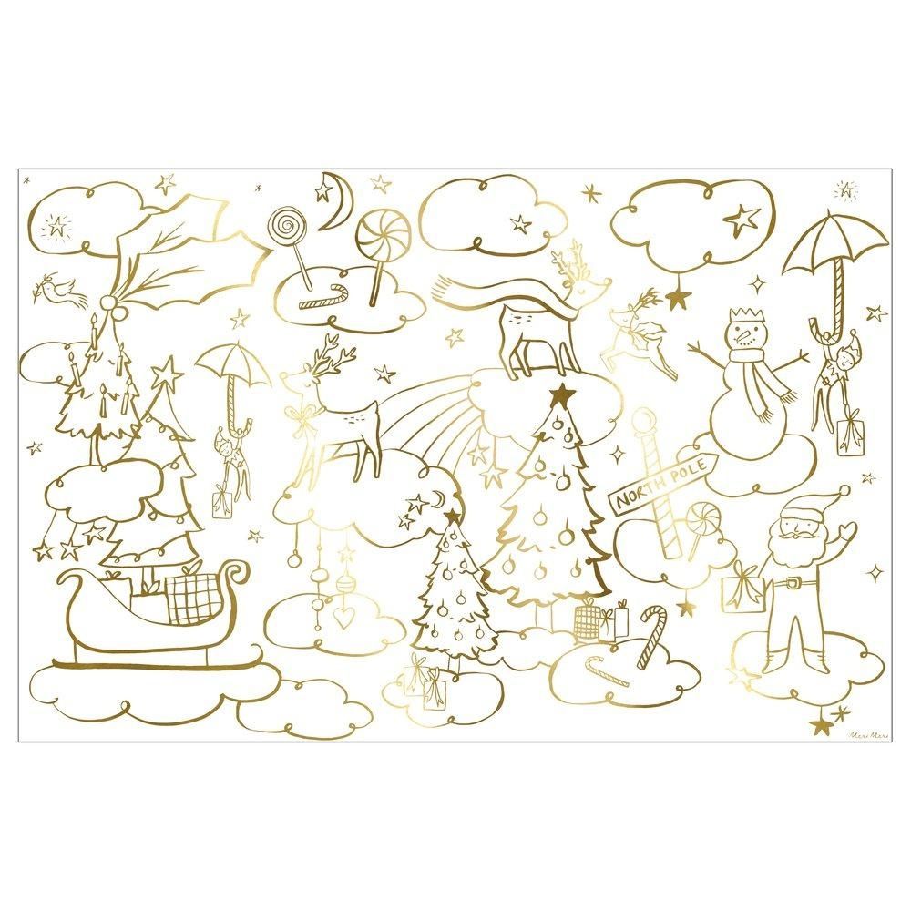 christmas coloring poster