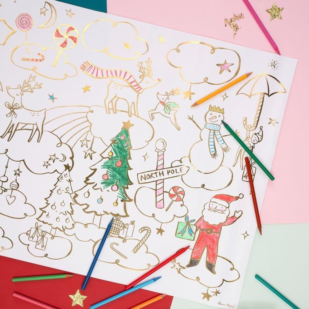 christmas coloring poster