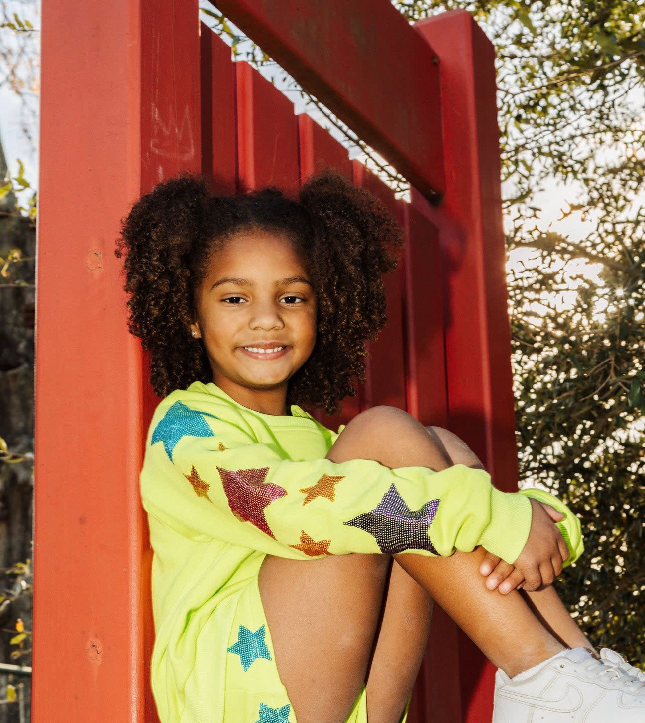 star sleeve sweatshirt