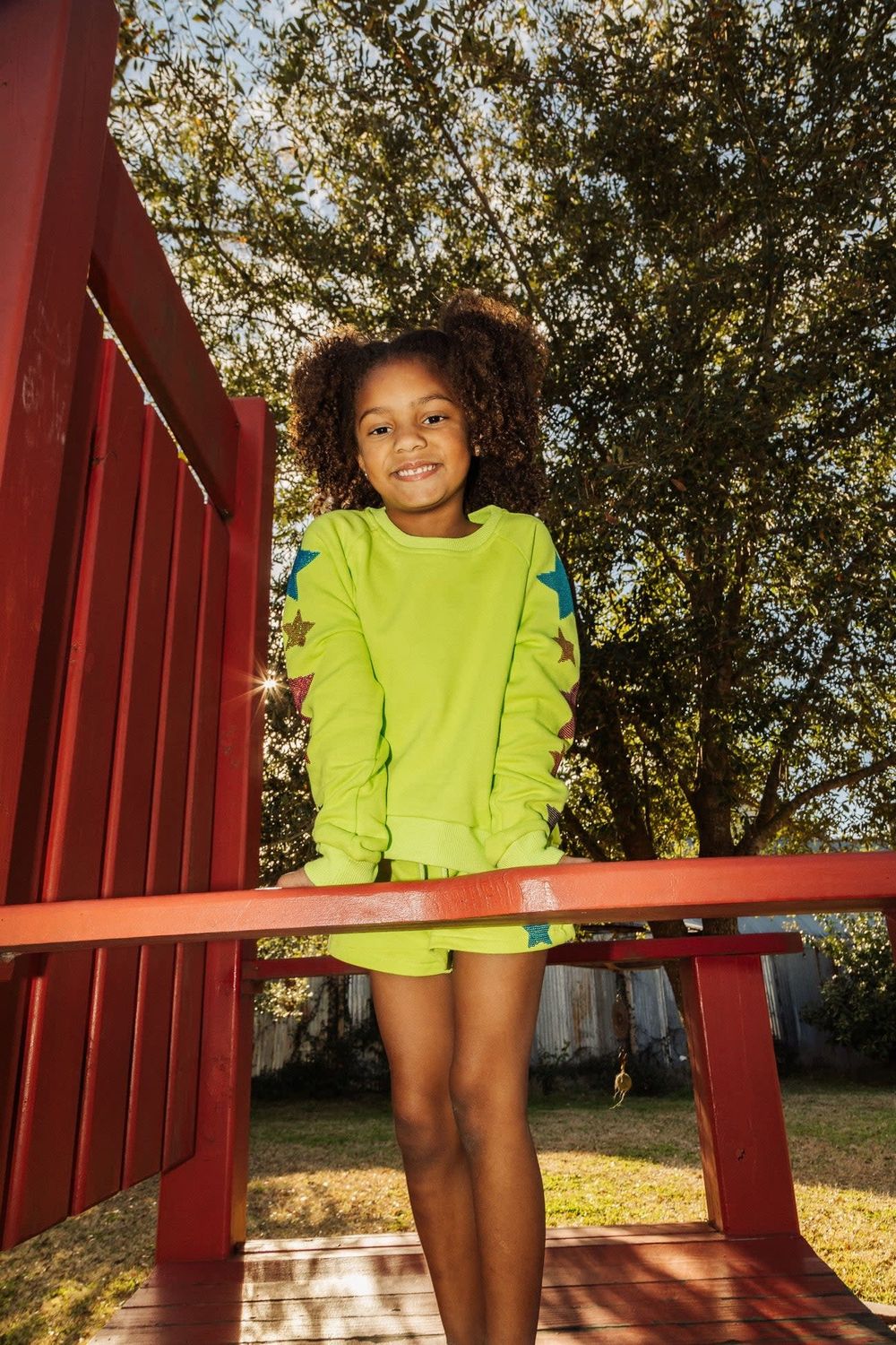 star sleeve sweatshirt