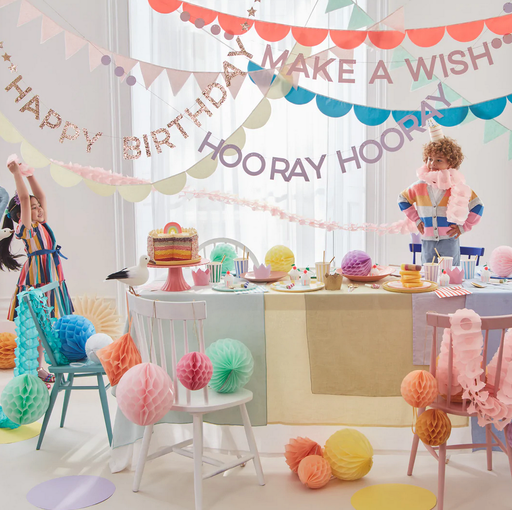rainbow birthday garlands