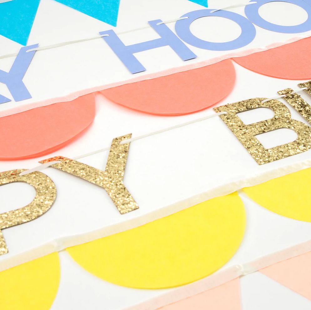 rainbow birthday garlands