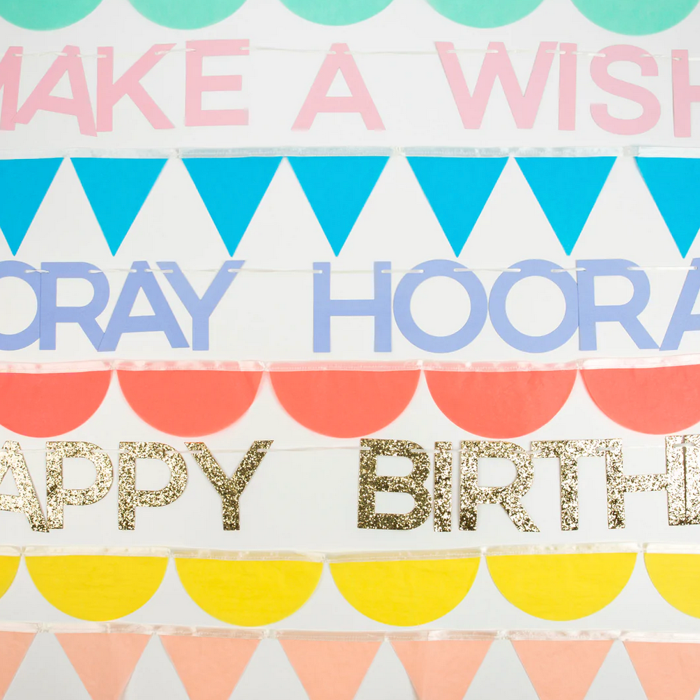 rainbow birthday garlands