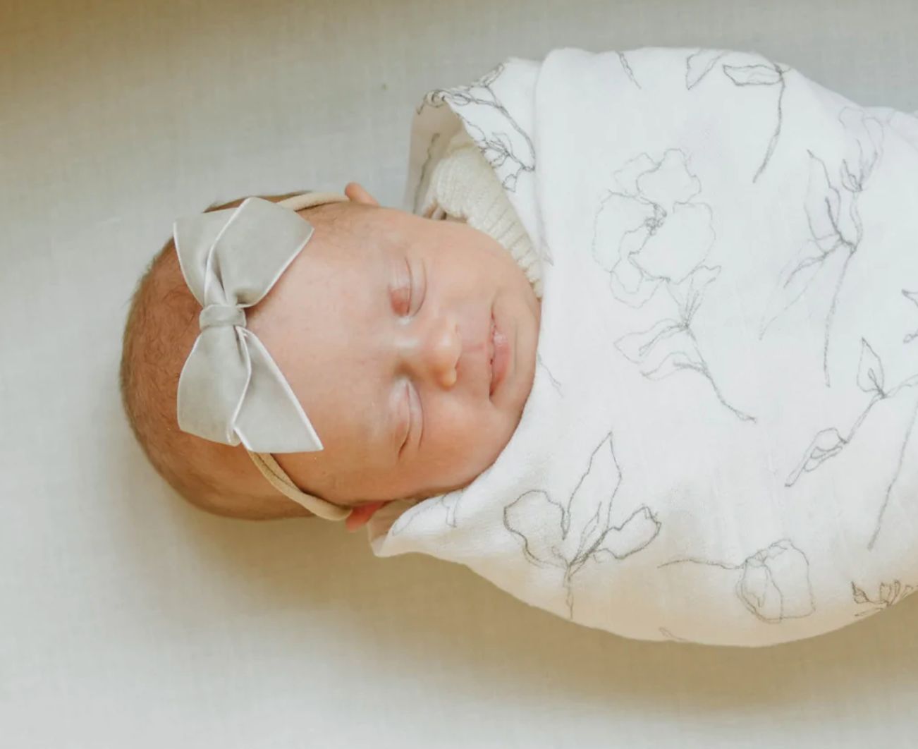 organic swaddle- pencil floral