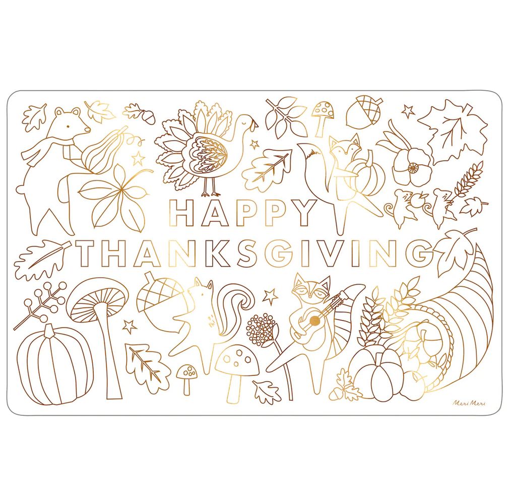 thanksgiving coloring placemats