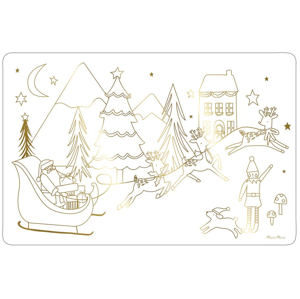 christmas coloring placemats