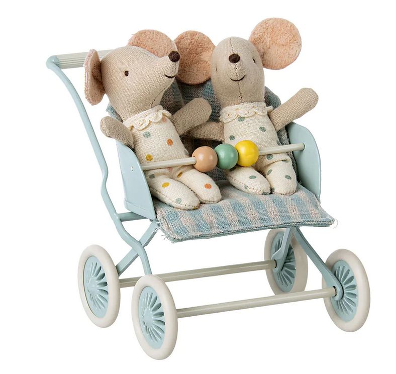 stroller, baby mice- blue