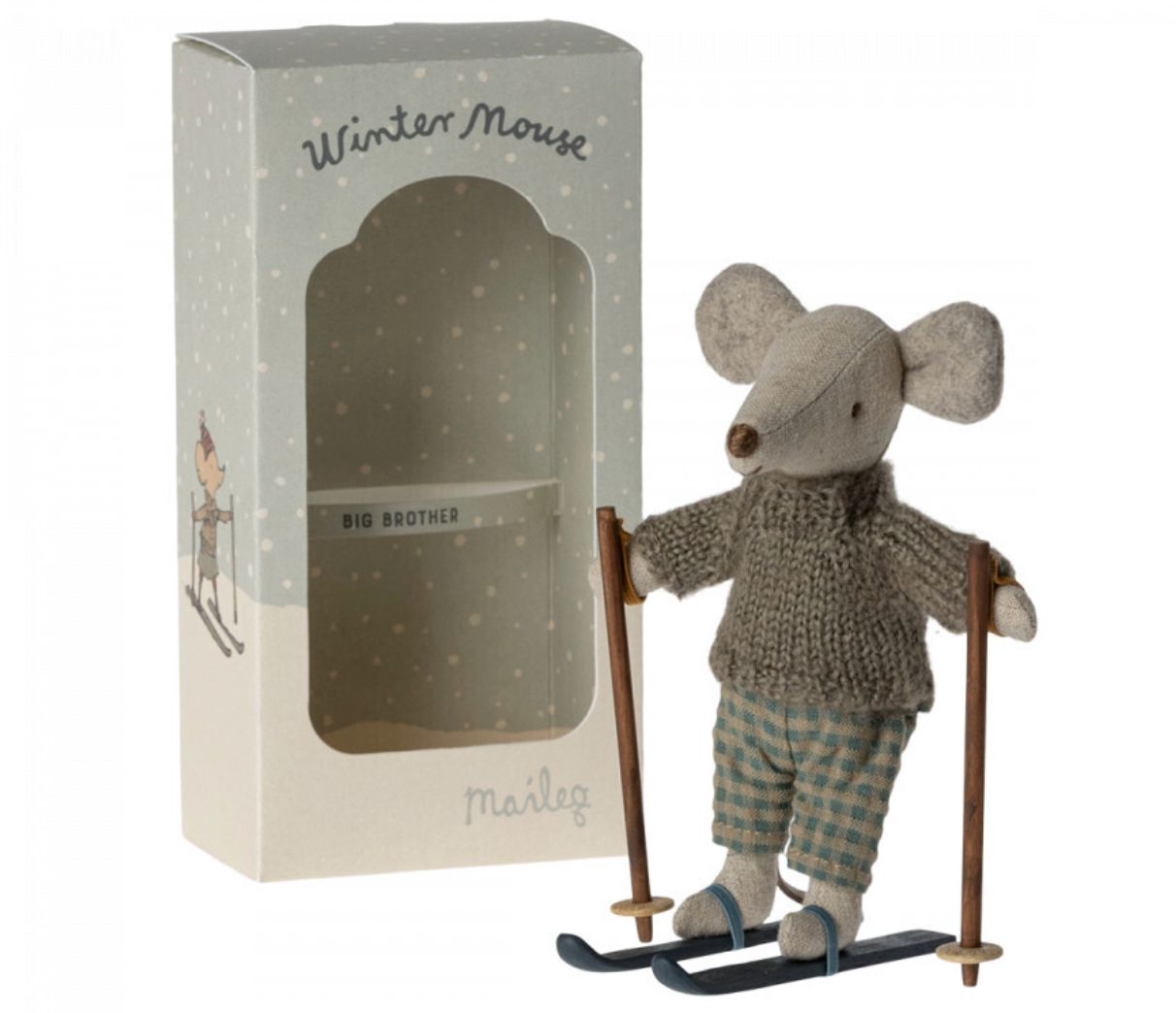 winter mouse with ski set, big brother