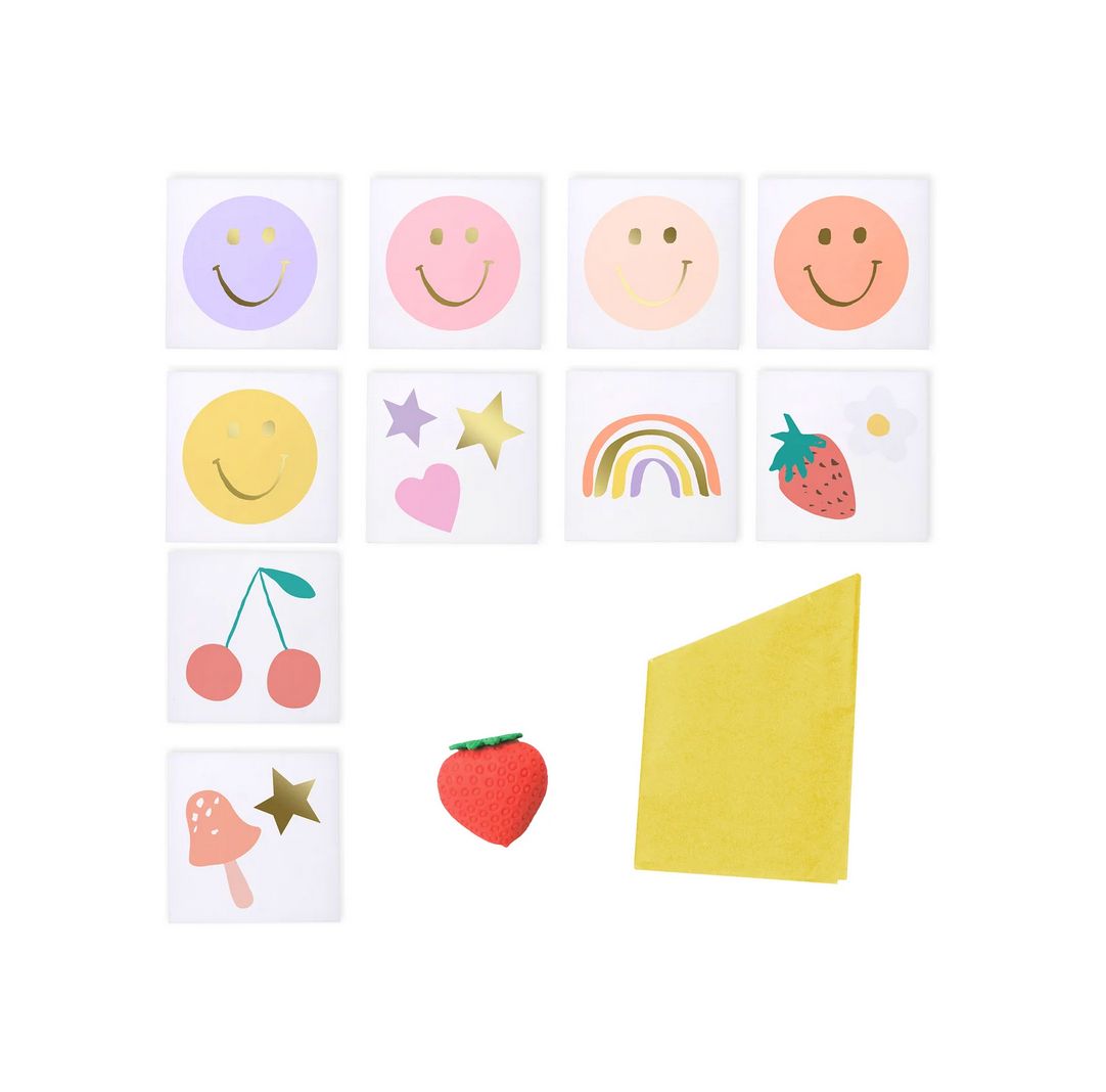 happy face icons surprise balls