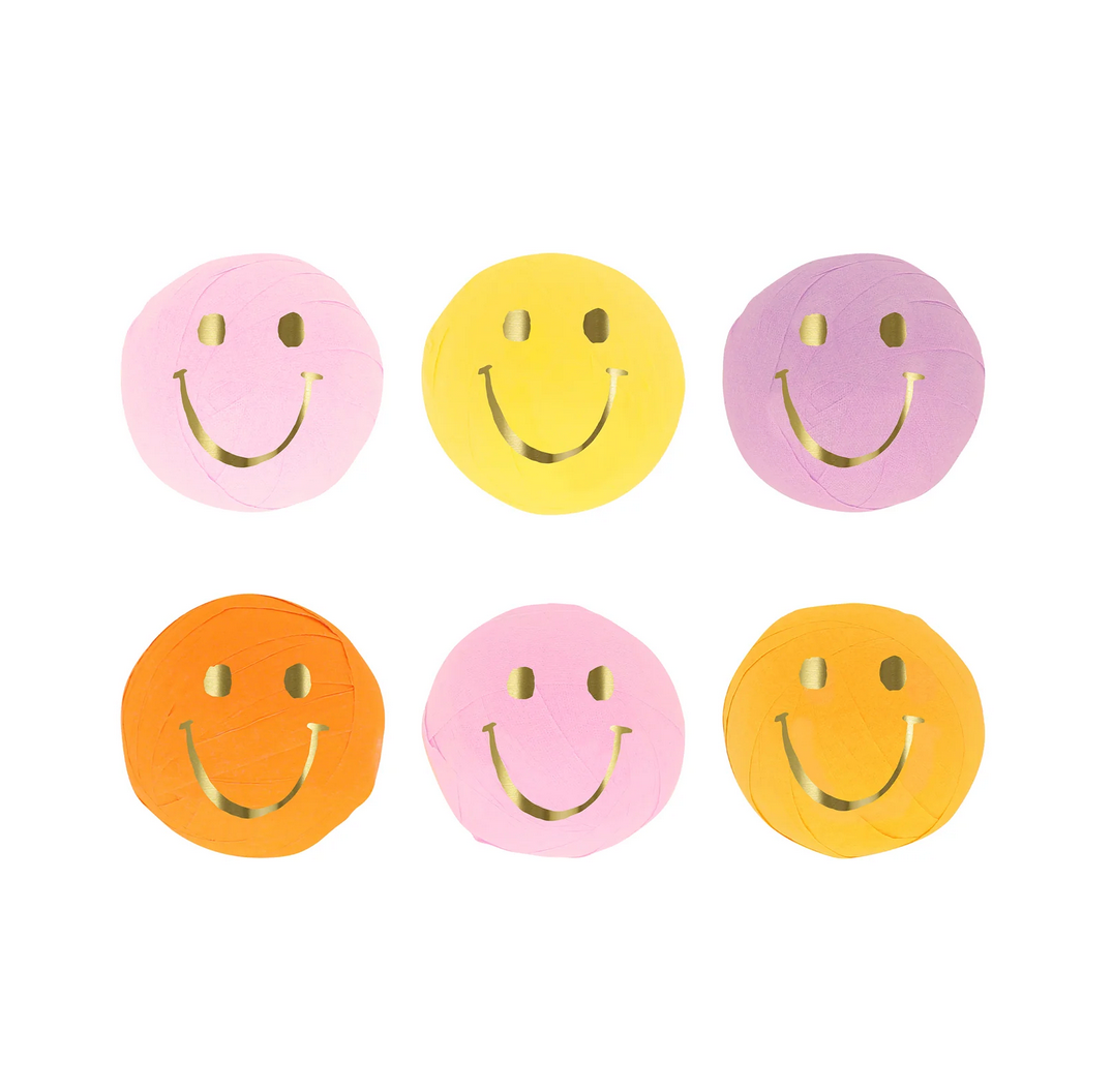 happy face icons surprise balls