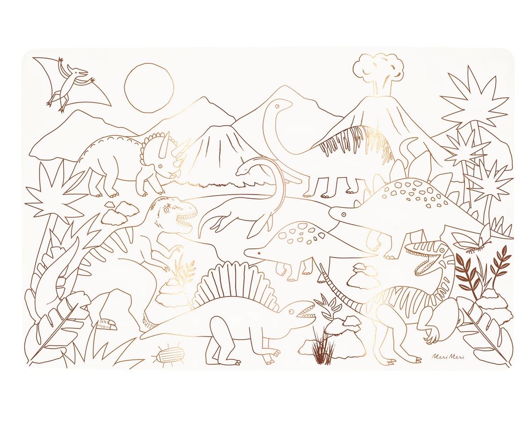 dinosaurs coloring placemats