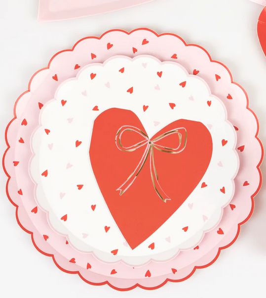 heart pattern dinner plates