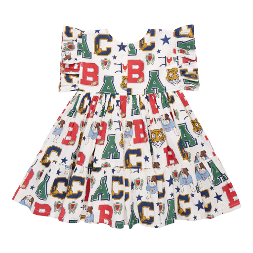 girls kit dress - varsity letters