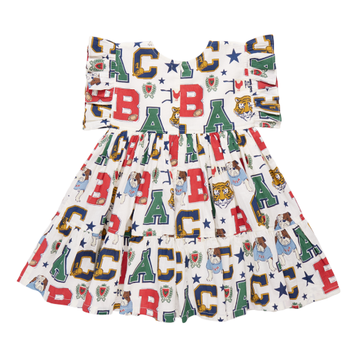 girls kit dress - varsity letters