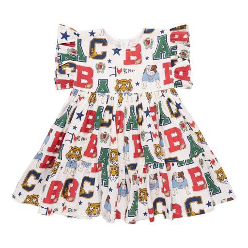 girls kit dress - varsity letters