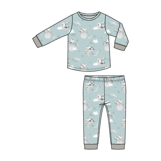 I Love You To The Moon Cows - L/S Loungewear Set