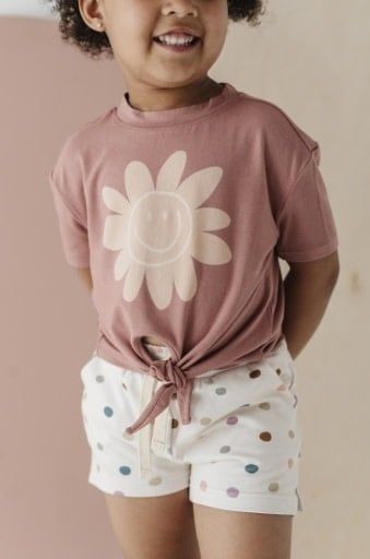 GIRL'S TIE FRONT SHIRT