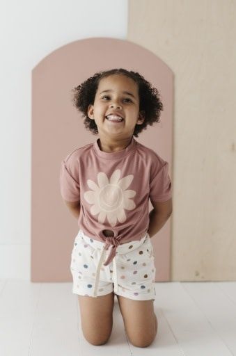 GIRL'S TIE FRONT SHIRT