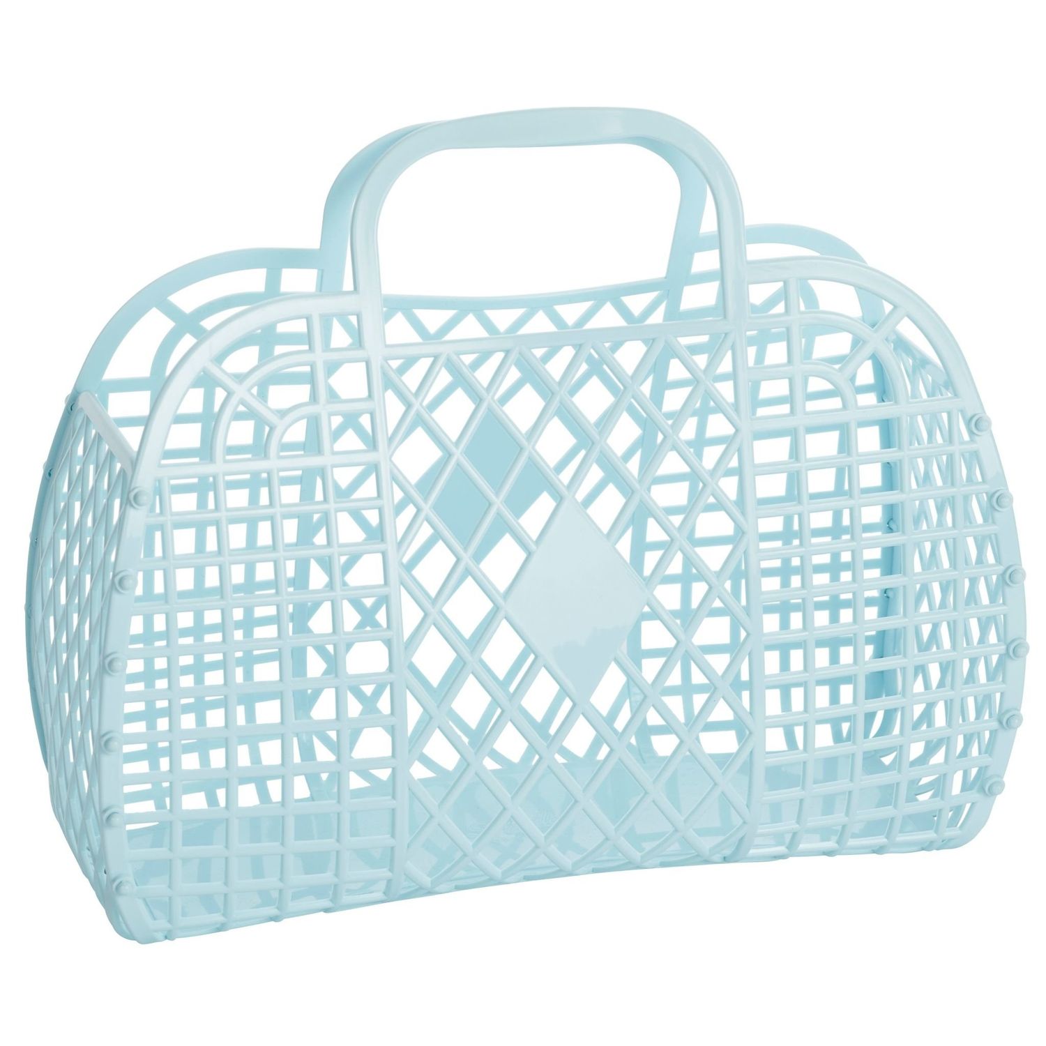 retro basket large, Color: blue