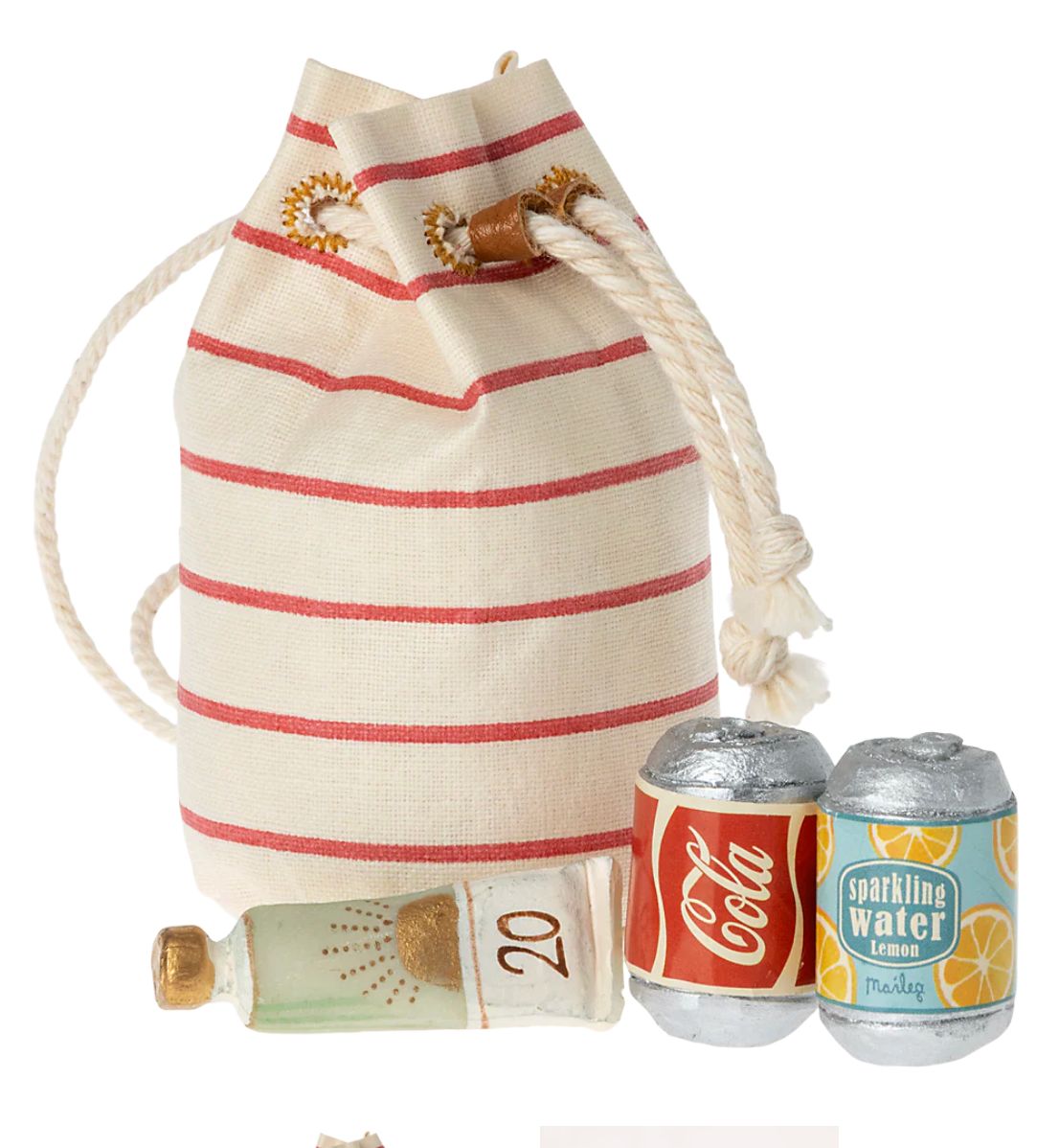 bag with beach essentials