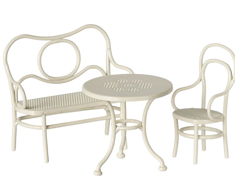 café set, mouse, small- off white