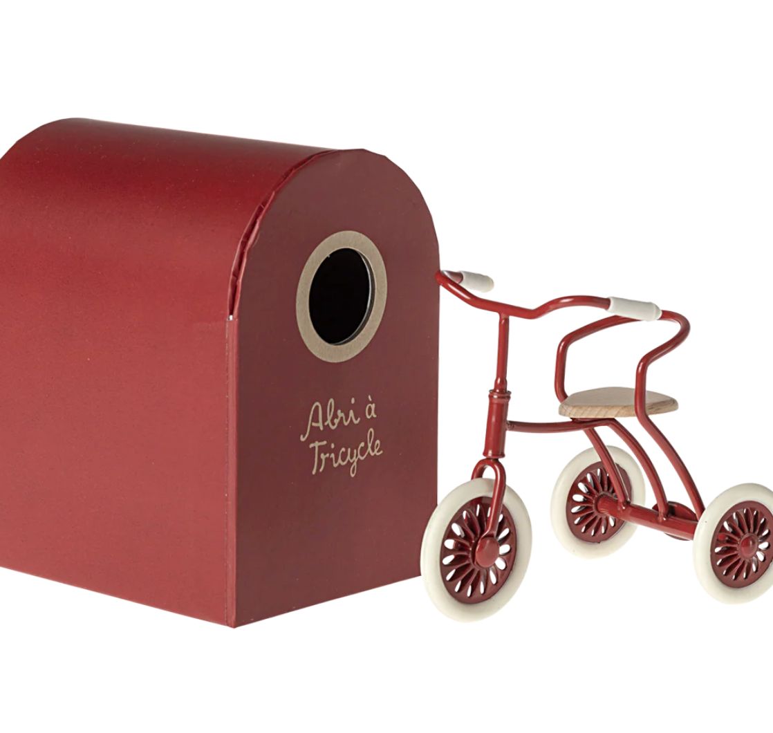 abri à tricycle, mouse- red