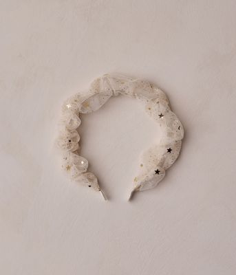 GATHERED HEADBAND | CHAMPAGNE STARS AW25