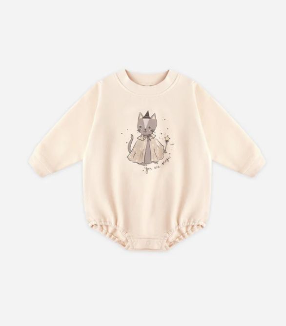CREWNECK BUBBLE ROMPER || MAGIC CAT