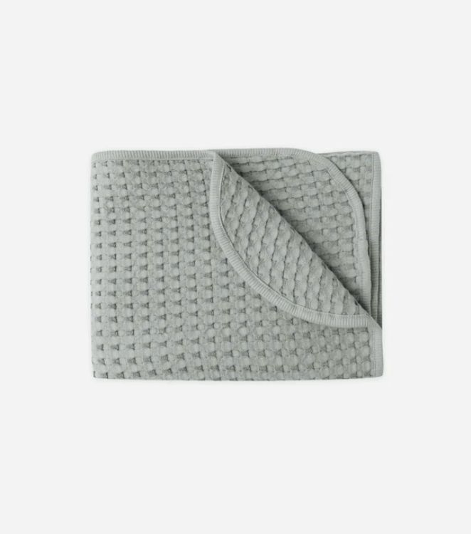 WAFFLE BABY BLANKET || STEEL BLUE
