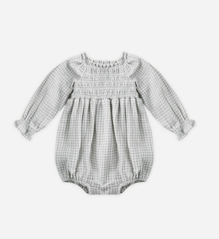 EDEN ROMPER || BLUE GINGHAM