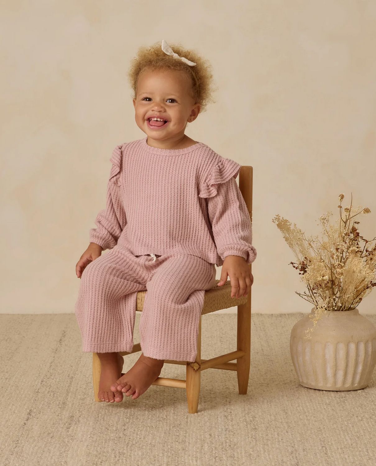 RUFFLE COZY SET || ROSE