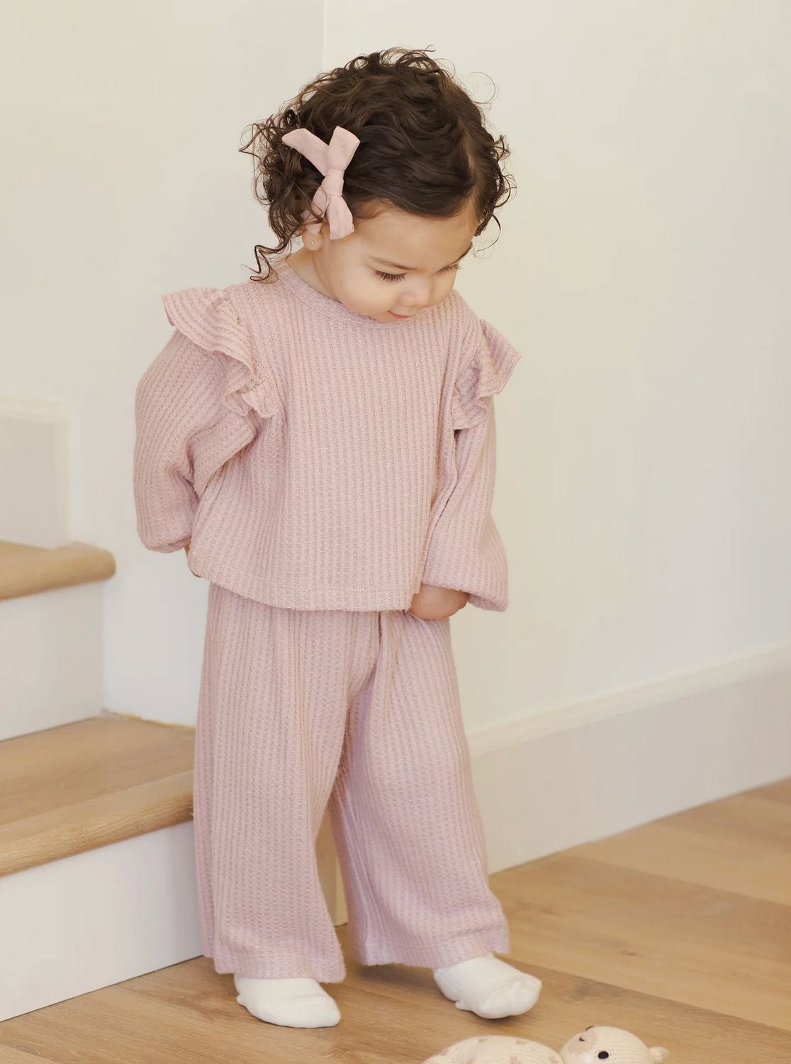RUFFLE COZY SET || ROSE