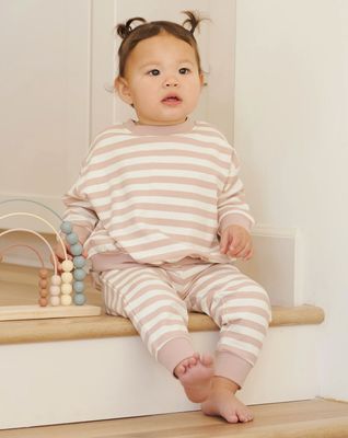RELAXED SWEATPANT || PINK STRIPE