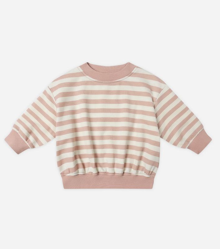RELAXED SWEATSHIRT || PINK STRIPE