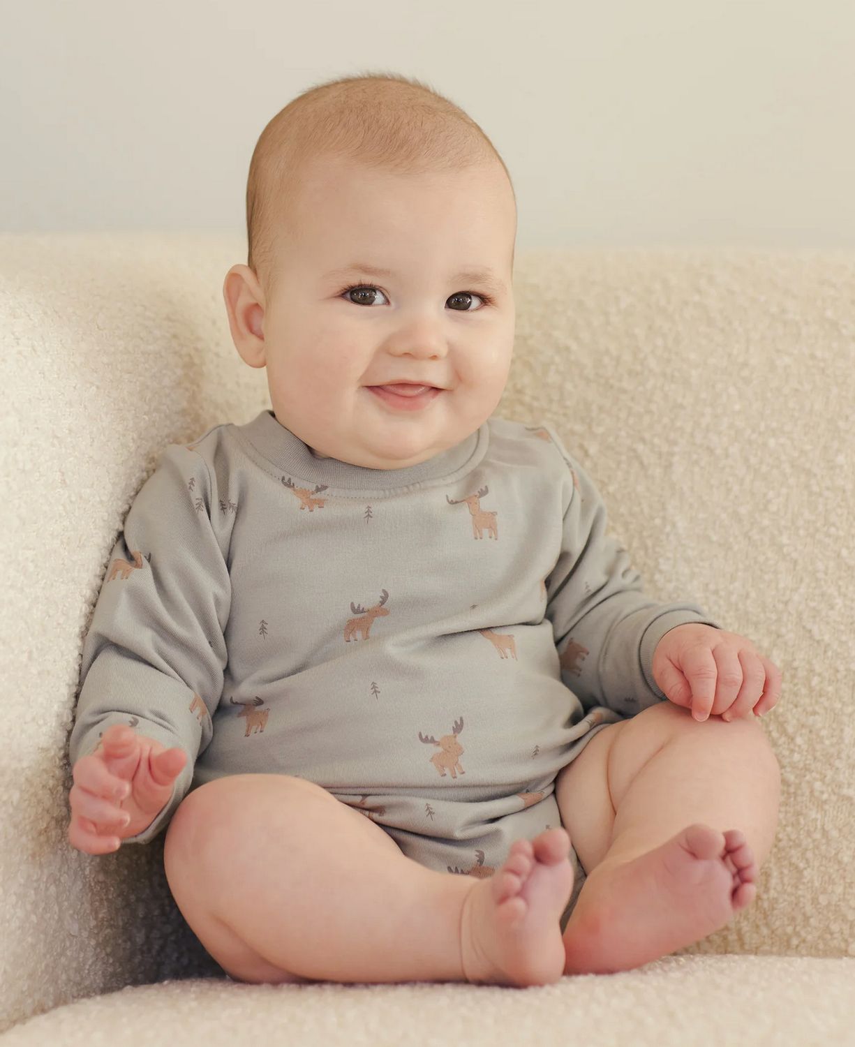 CREWNECK BUBBLE ROMPER || MOOSE