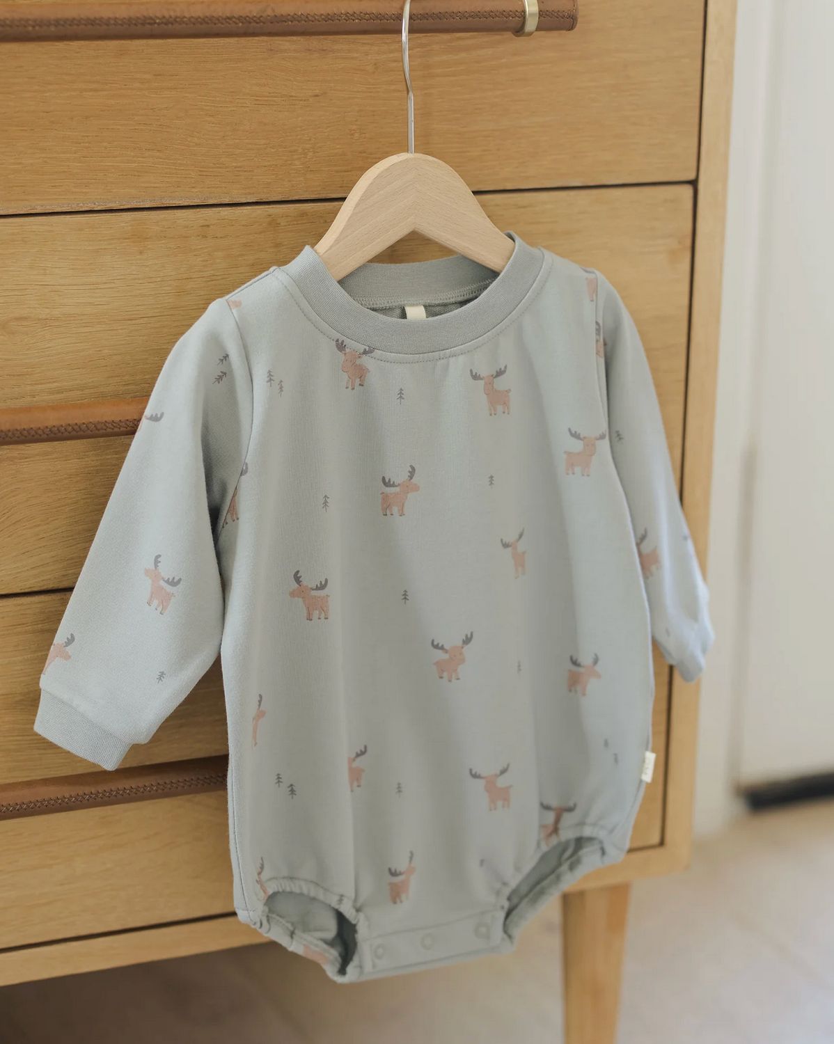 CREWNECK BUBBLE ROMPER || MOOSE