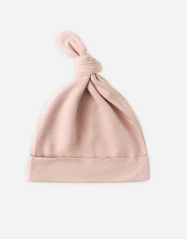 BAMBOO KNOTTED BABY HAT || ROSE