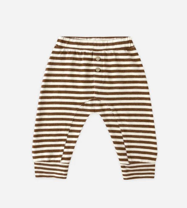 BABY CRU PANT || BROWN STRIPE