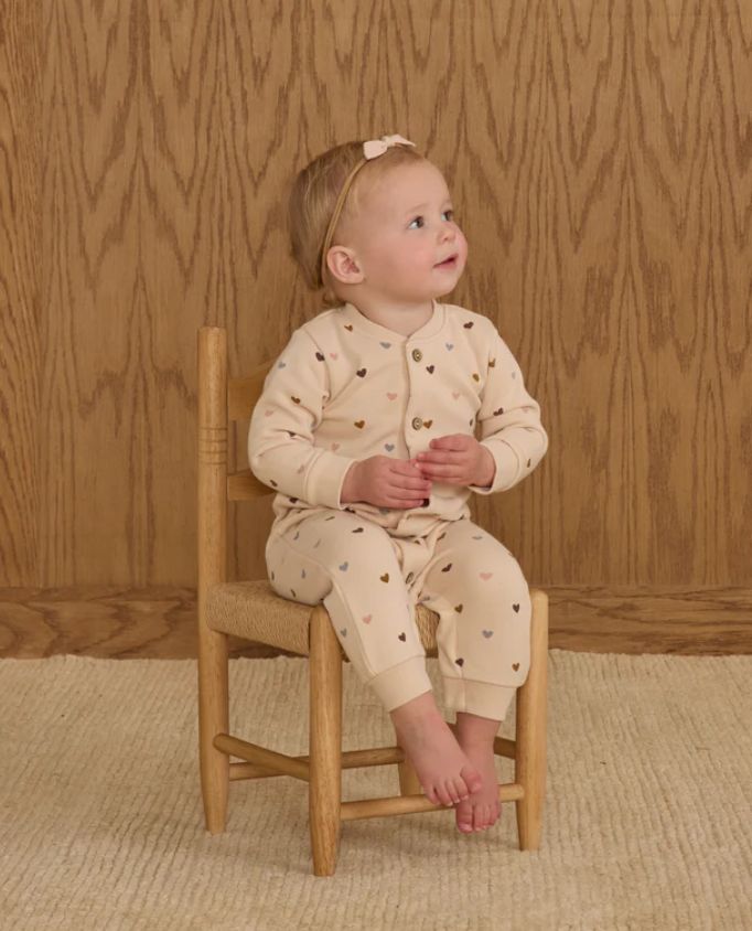 BUTTON DOWN JUMPSUIT || HEARTS