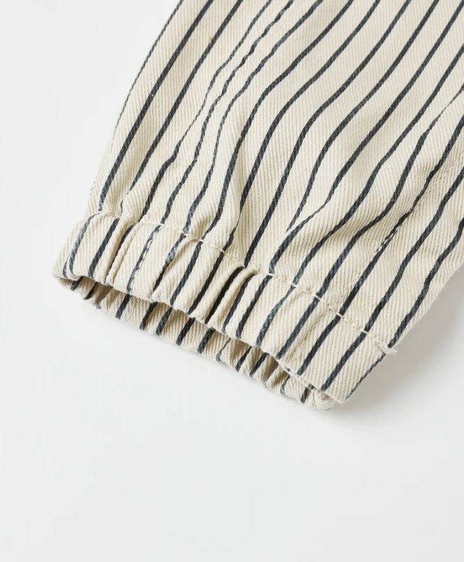 CARGO BABY OVERALL || NAVY PINSTRIPE
