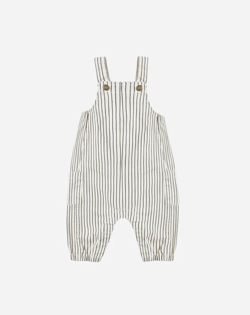 CARGO BABY OVERALL || NAVY PINSTRIPE