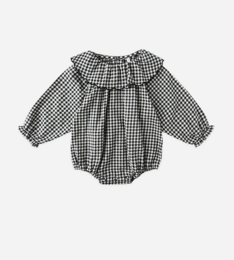 COLETTE ROMPER || BLACK GINGHAM