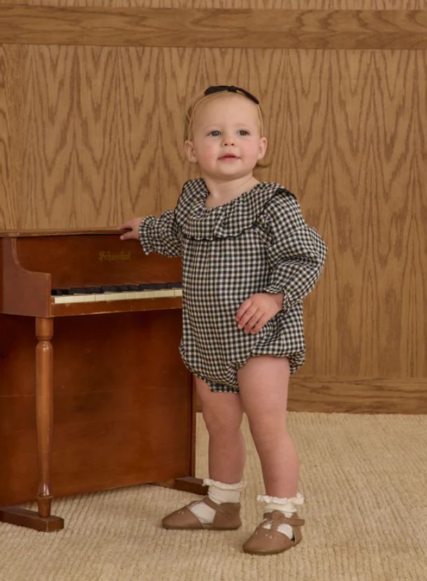COLETTE ROMPER || BLACK GINGHAM