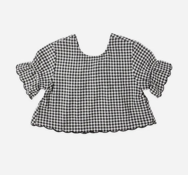 FRANCIE BLOUSE || BLACK GINGHAM