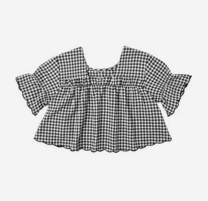 FRANCIE BLOUSE || BLACK GINGHAM