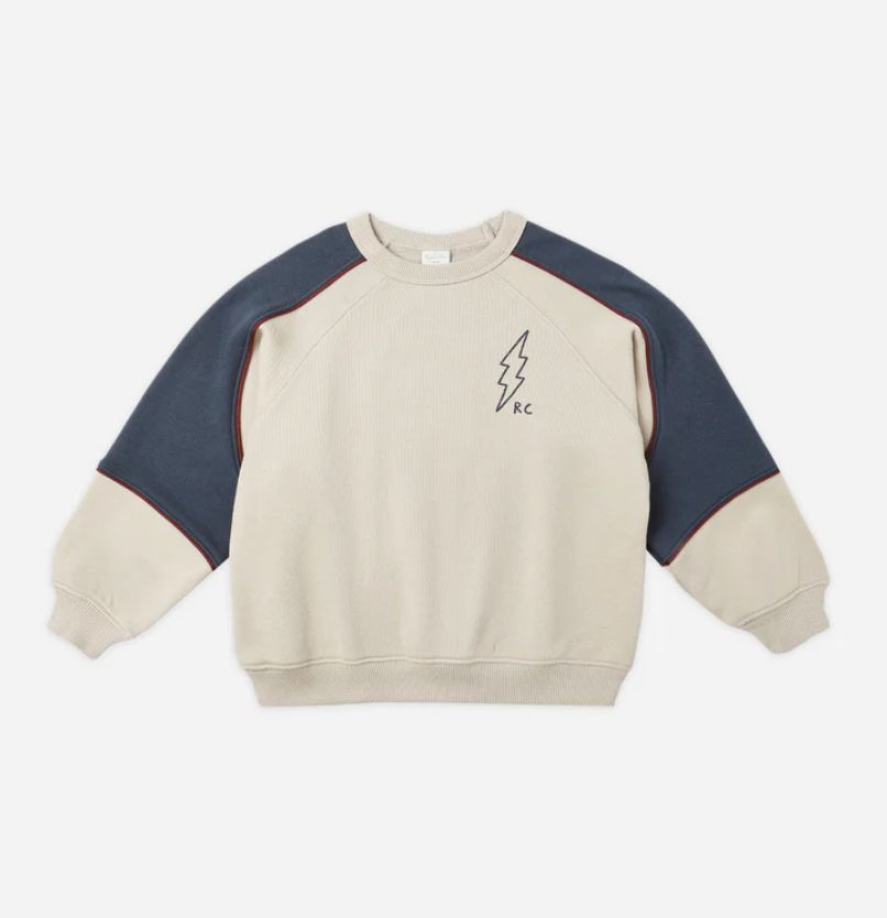 PANELED SWEATSHIRT || STONE