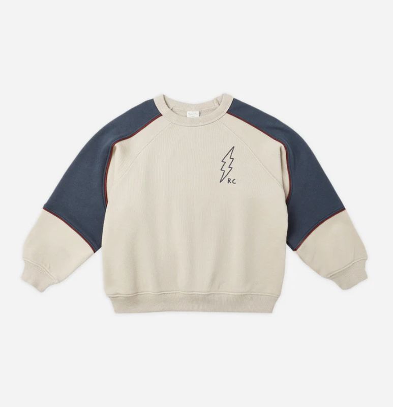 PANELED SWEATSHIRT || STONE