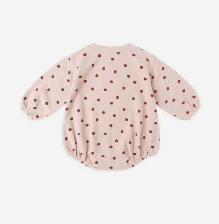 SPONGEY KNIT ROMPER || POLKA DOTS